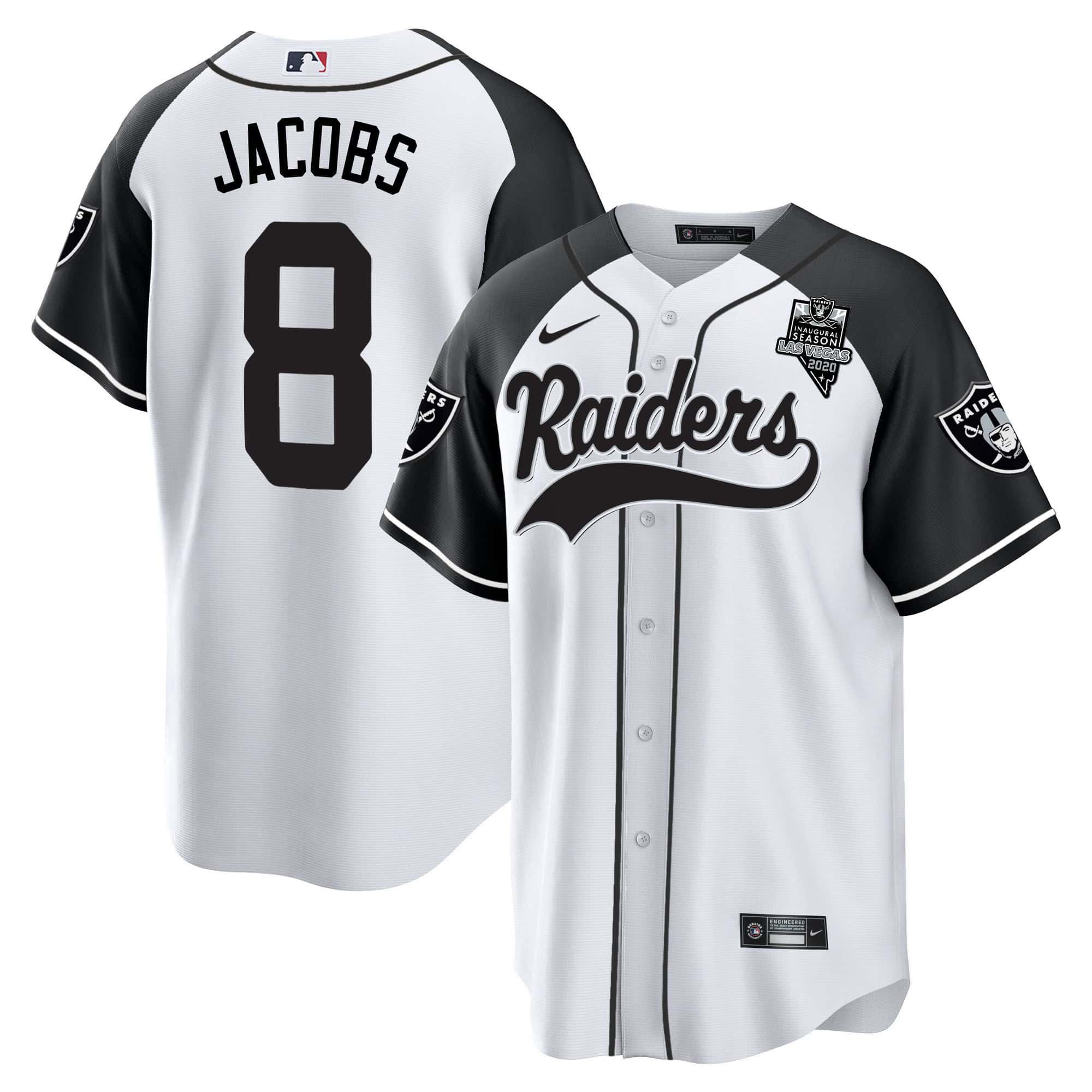 Men Oakland Raiders #8 Jacobs White 2024 Nike Vapor Baseball NFL Jersey style 1